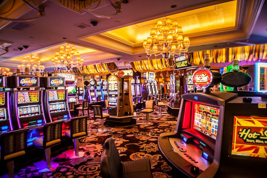 Representative casino gaming floor; this is not a photograph of Emnotweni