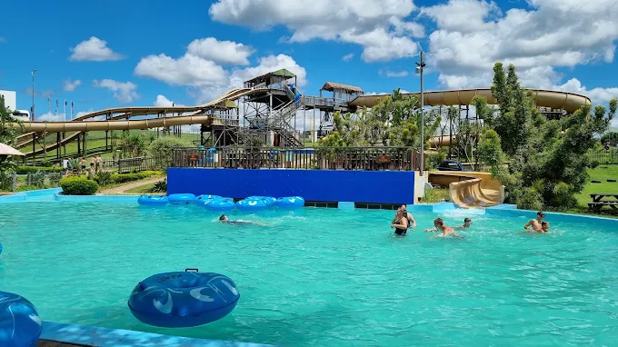 Pool and water slides at Mafunyane Water Park